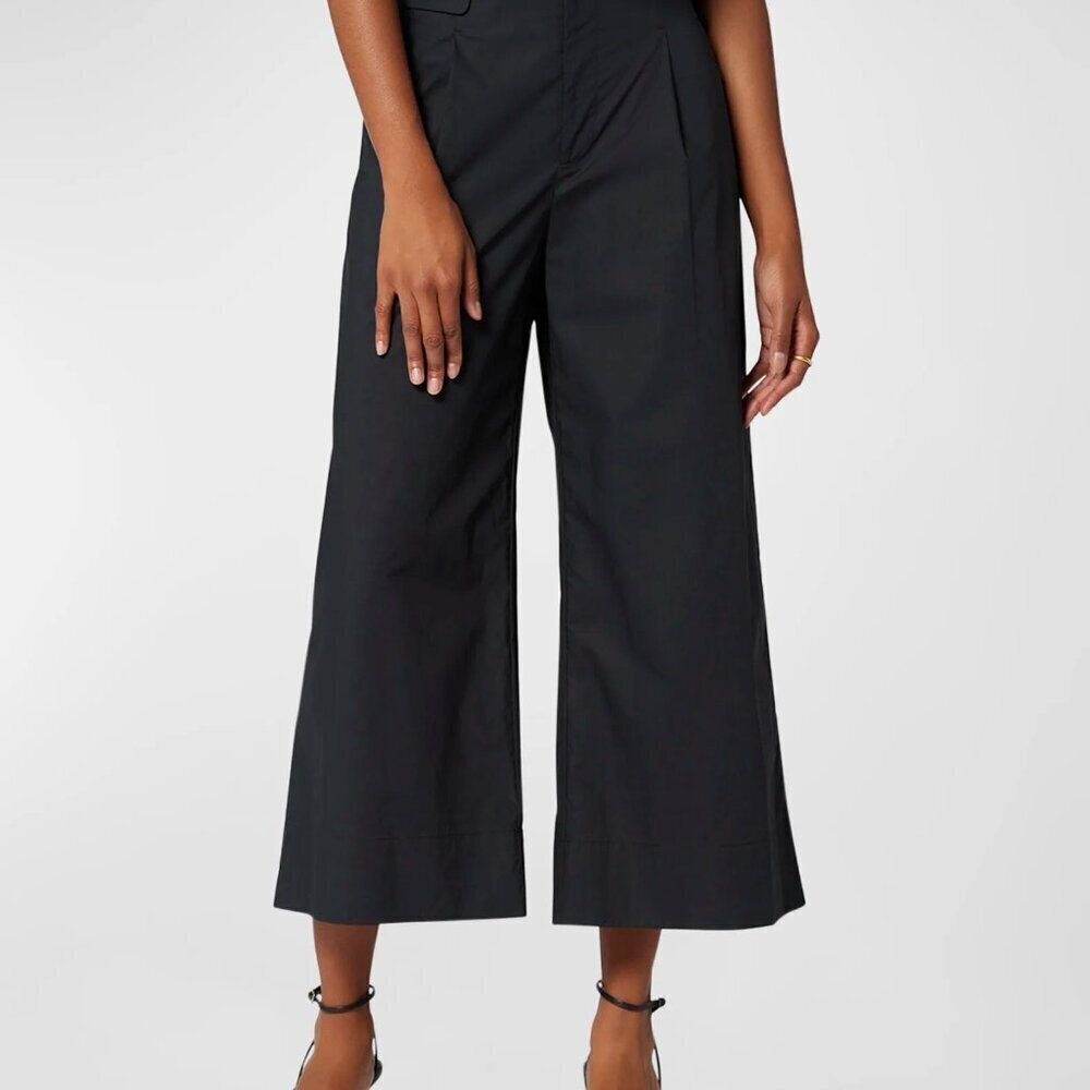 Equipment Women's Parlon Cropped Wide-Leg Trousers in Black size 2 NWT